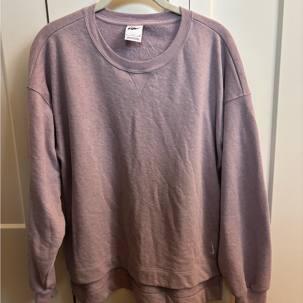 Nike Purple Crewneck Yoga Sweater
